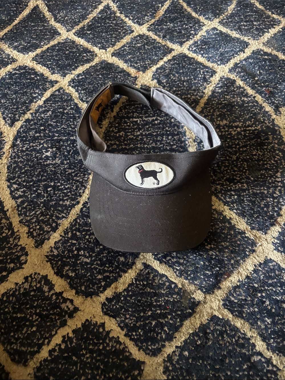 The Black Dog Black Visor with Dog Patch